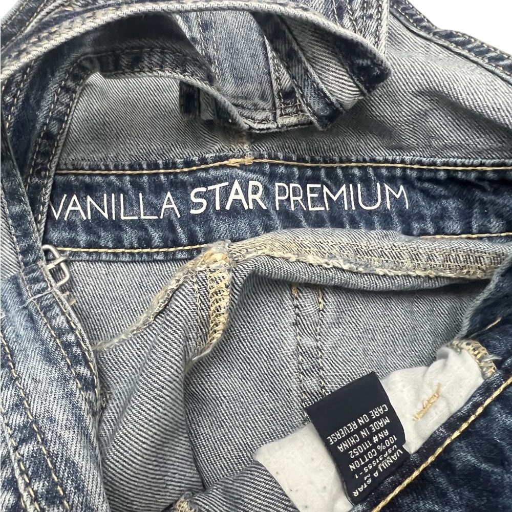 Vanilla Star Premium Blue Denim Overall Shorts - Picture 4 of 11